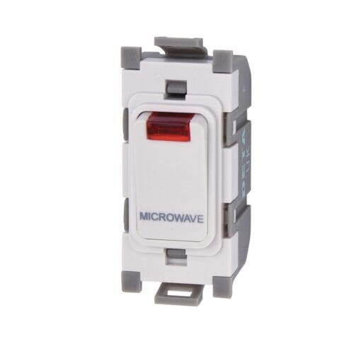 5x Deta 20A Printed Switch Module with Neon - Microwave - White 796865