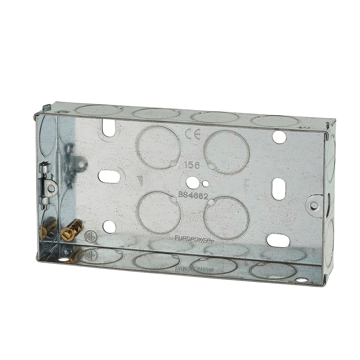 2 GANG KNOCKOUT BACK BOX 25MM GALVANISED 805569