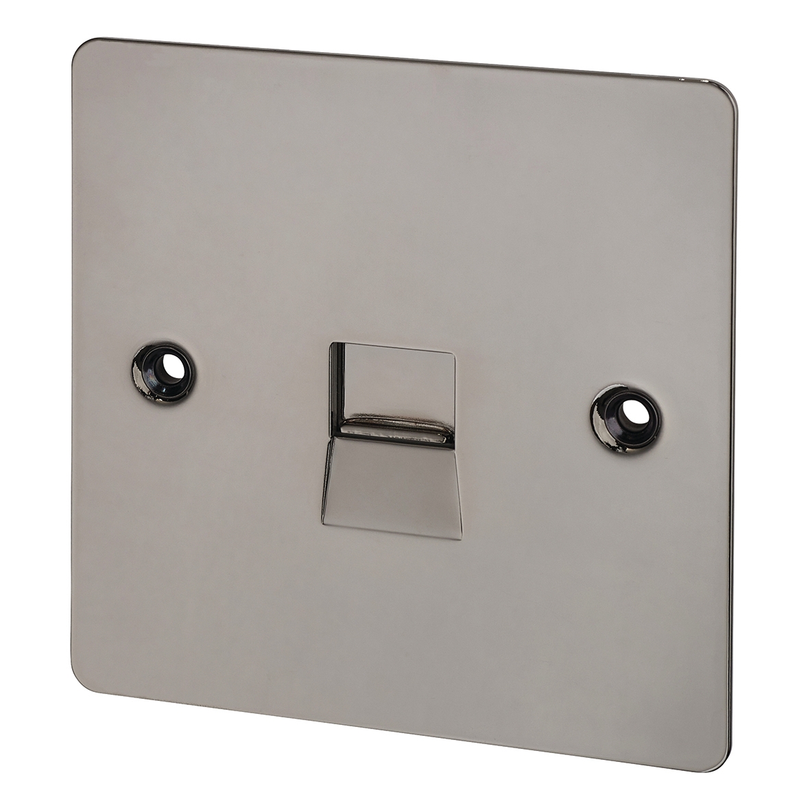 BG Flatplate Screwed 1 Gang Telephone Slave - Black Nickel 806180