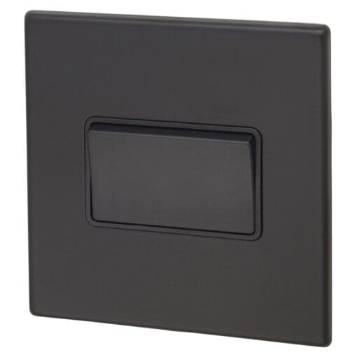 Hamilton Hartland G2 10A Triple Pole Screwless Switch - Matt Black 810008