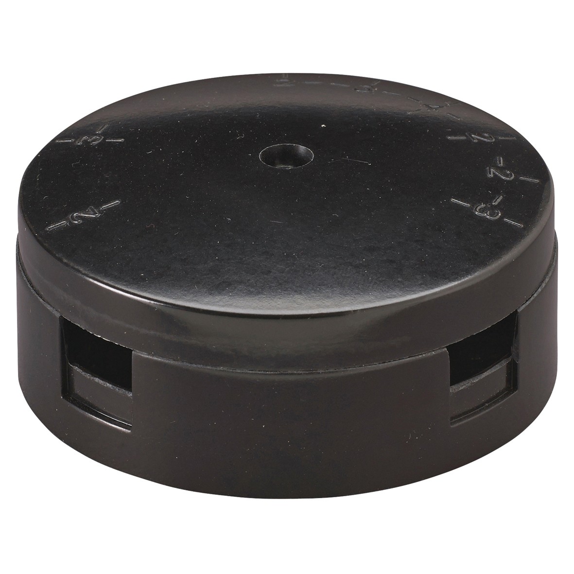 5x Crabtree Capital 30A 3 Way Adaptable Junct Box - 88mm Diameter - Bla 810197