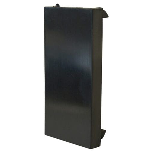 10x Black Euromodule Blank wall plate insert 25mm x 50mm 815689