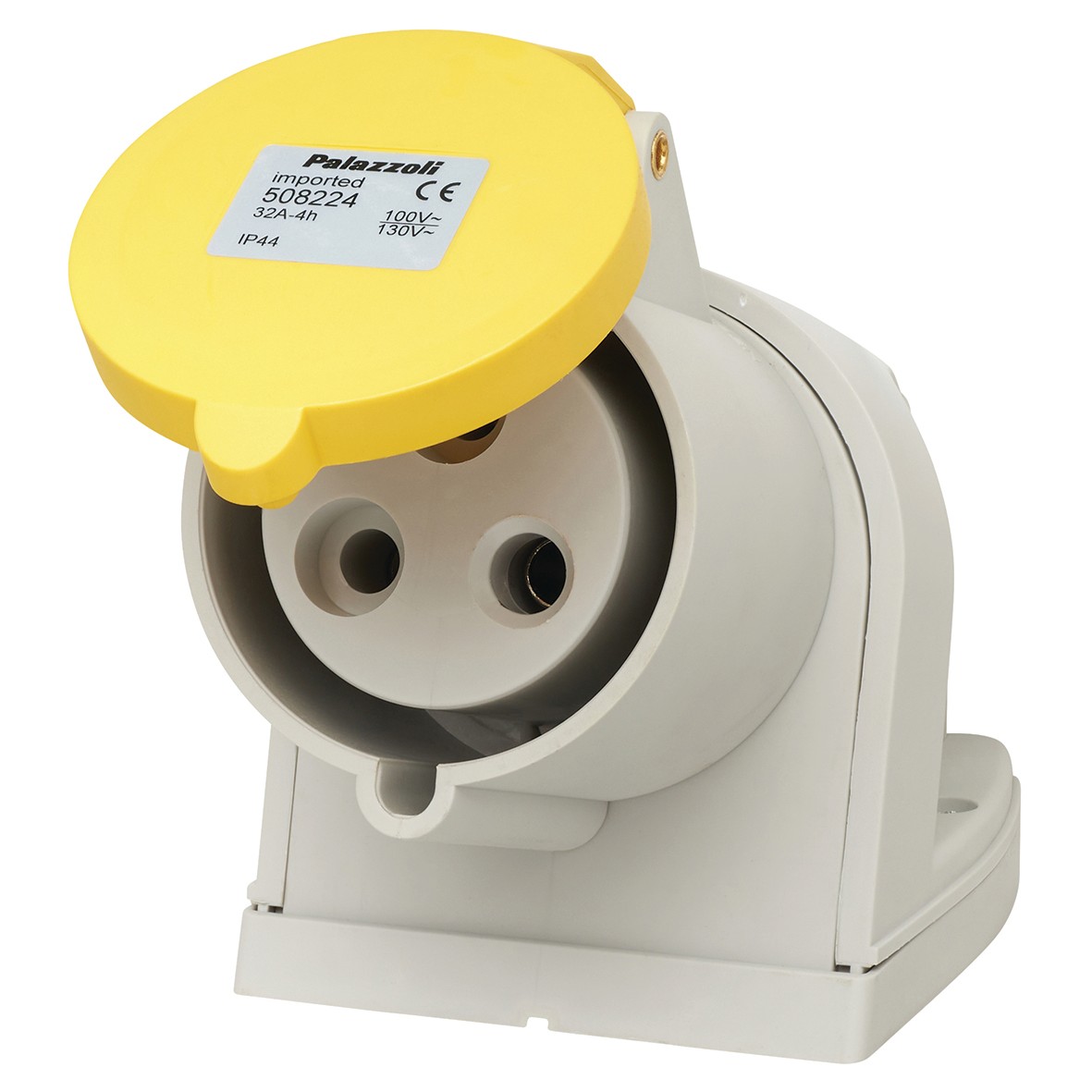32A 2 Pin & Earth Surface Socket - Yellow 818142