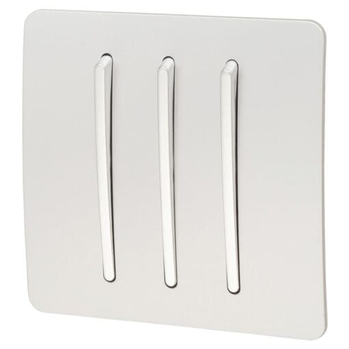 Trendi 10A 3 Gang 2 Way Screwless Switch - Silver 819764