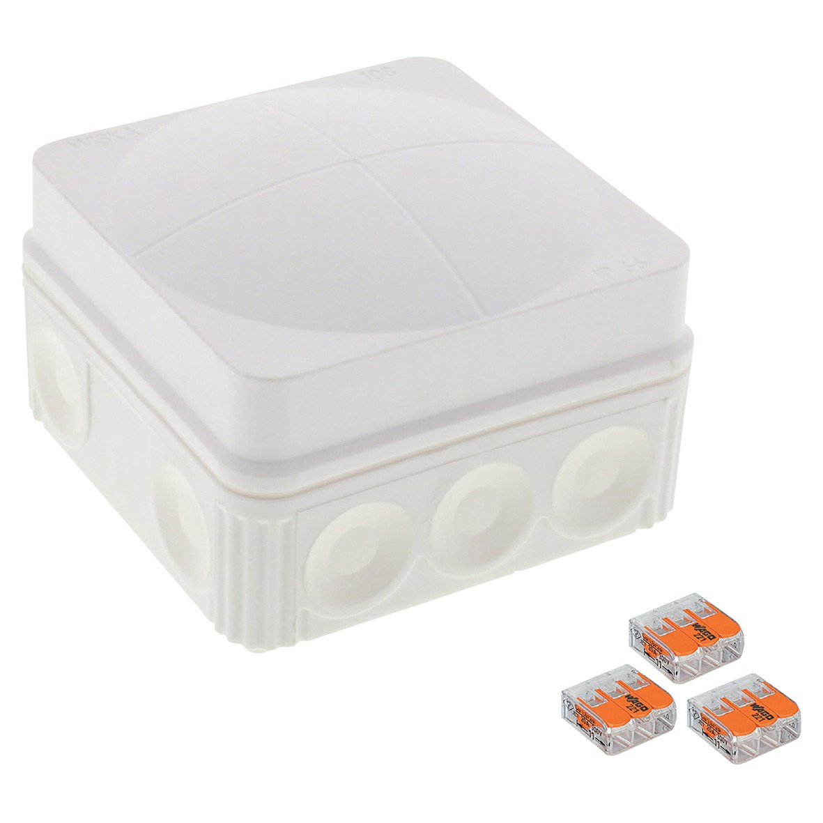 5x Wiska Combi 108 Waterproof IP66 Adaptable Junct Box with Wago Connec 819792