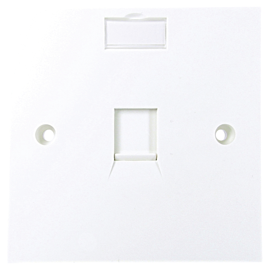 5x RJ45 Cat 5 Single Wall Plate White 820805