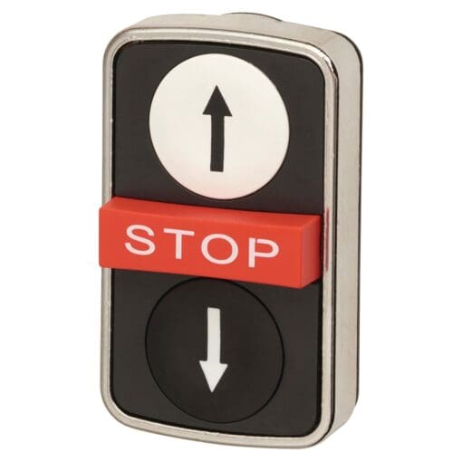 Schneider XB4 Series Metal Double Headed Push Button With STOP 824062