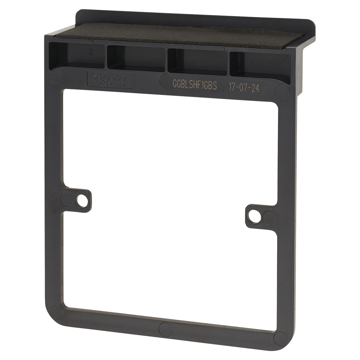 10x Schneider Lisse 1 Gang Surround with Shelf - Black 827372