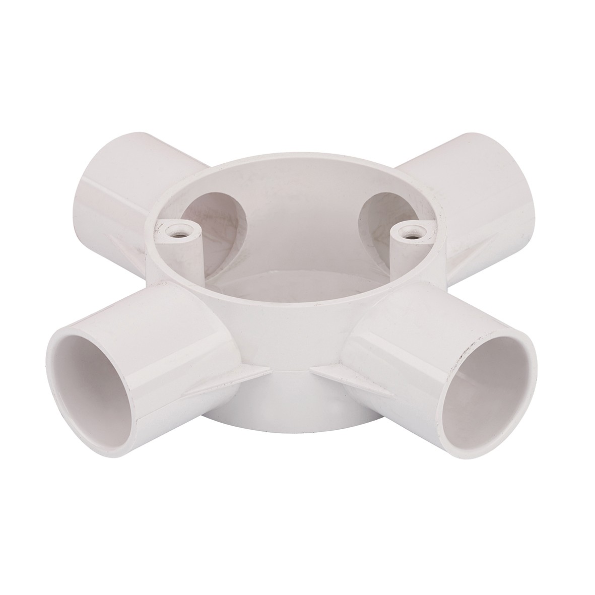 10x PVC Conduit 4 Way Box - 25mm - White 828148