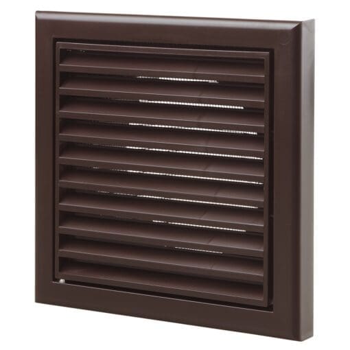 Blauberg Plastic Fixed Blade Grille - 150mm - Brown 831129