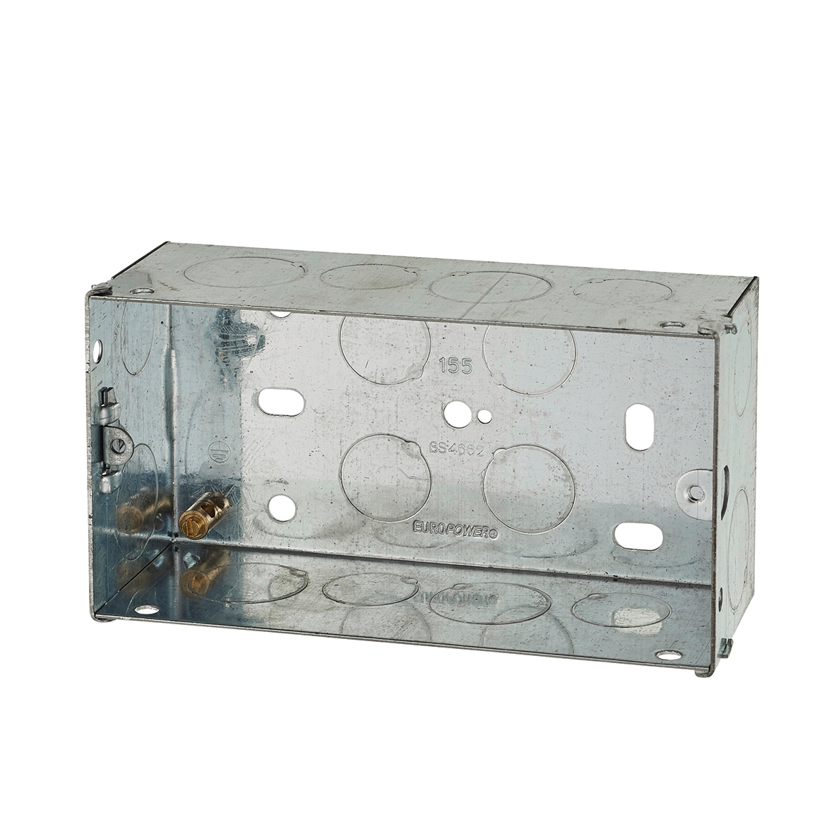 10x 2 Gang Knock Out Box - Galvanised - 47mm 834730