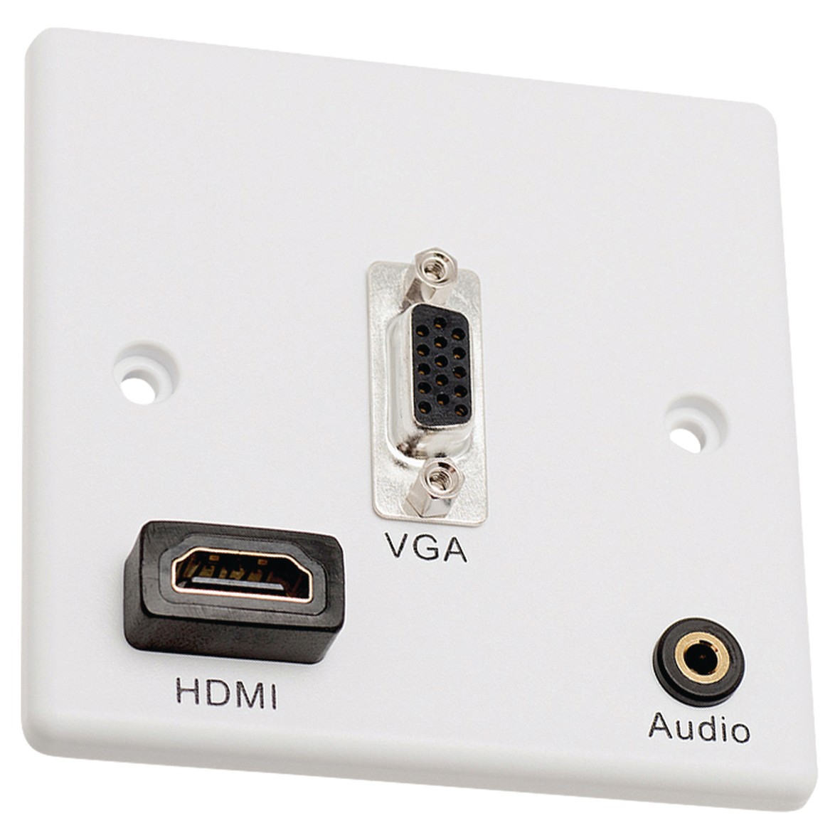 Nexxia VGA HDMI Wall Plate Quick Connect Coupler - White 834811