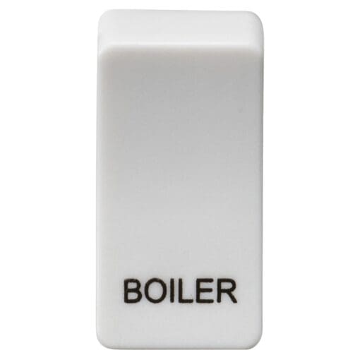Knightsbridge Printed Metal Clad Grid Switch Rocker - Boiler - White 835533