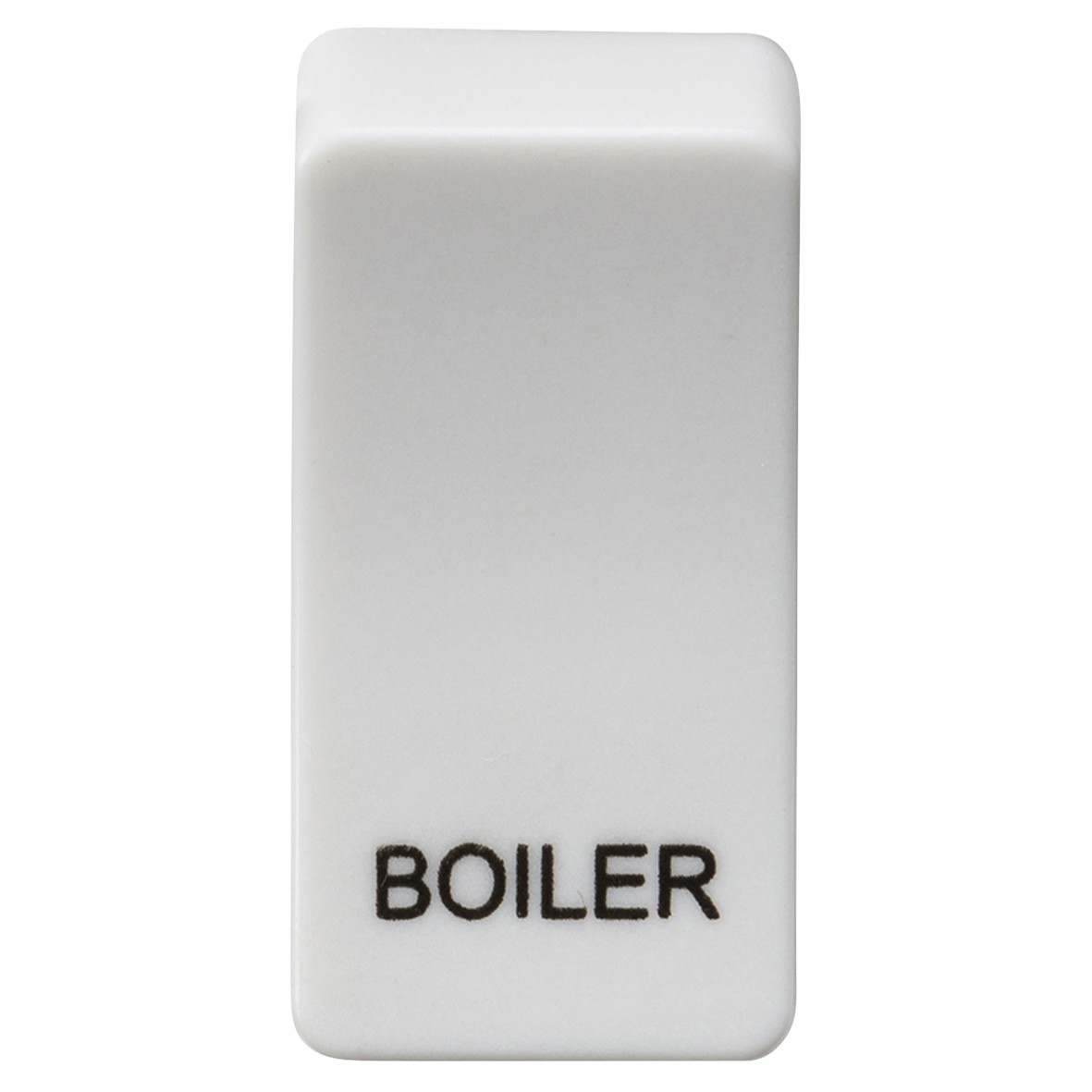 Knightsbridge Printed Metal Clad Grid Switch Rocker - Boiler - White 835533