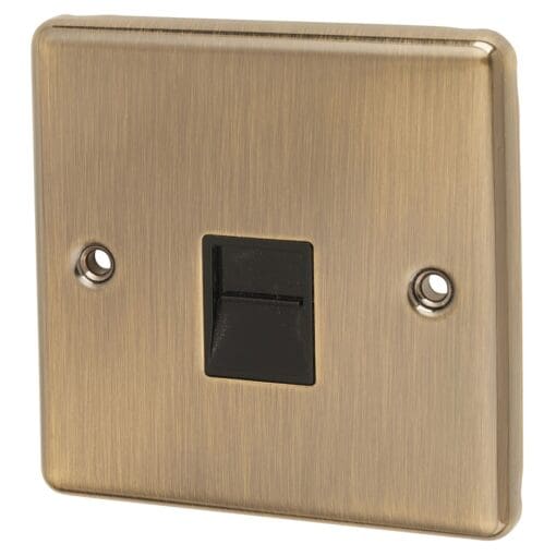 Eurolite Enhance Decorative 1 Gang Master Telephone Socket - Antique Br 835993