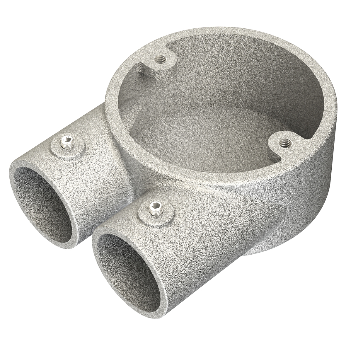 Metpro Conlok Steel Conduit 2 Way U Terminal Box - 25mm - Galvanised 837872