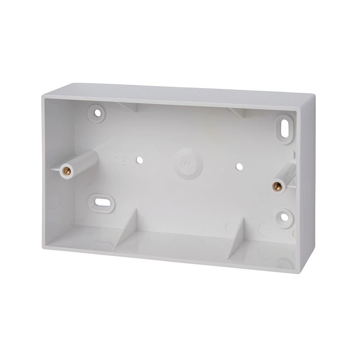 5x Marshall Tufflex 2 Gang 44mm Square Pattress w/No Knockout 839092