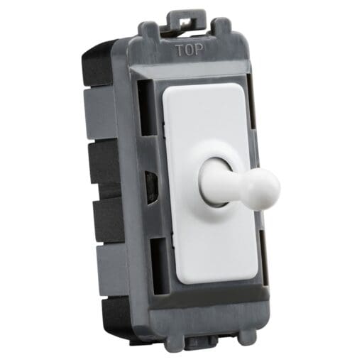Knightsbridge 20AX 2 Way Single Pole Toggle Grid Switch - Matt White 846288