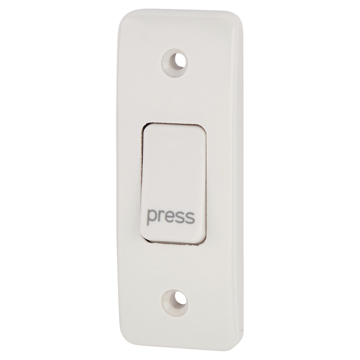 MK 10A 1 Gang Single Pole Architrave Press Switch - White 847207