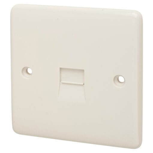 5x Eurolite Enhance 1 Gang Slave Telephone Socket - White 849667