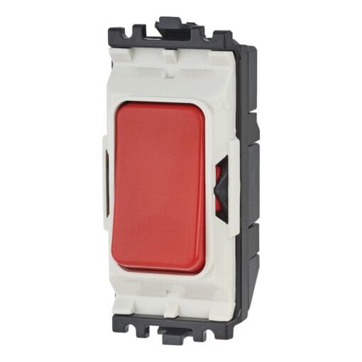 MK 2 Way Single Pole Grid Push Switch - Red 850833