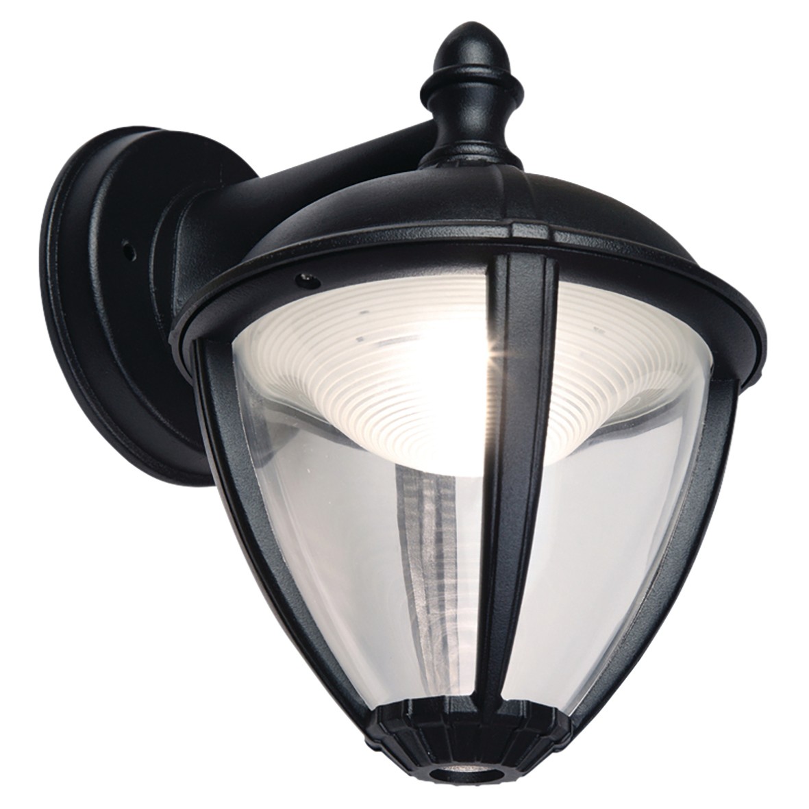 Lutec Unite Integrated LED Down Wall Light 330lm IP44 - Black - 3000K 856315