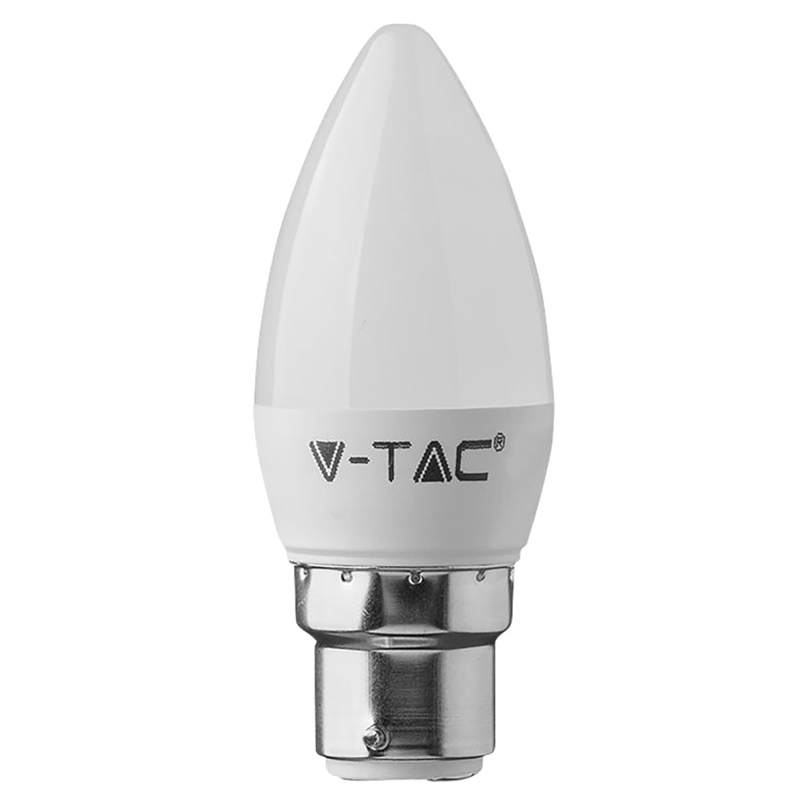 10x V-TAC 4.5W BC-B22 LED Thermal Plastic Candle Lamp - 3000K Warm White 859915