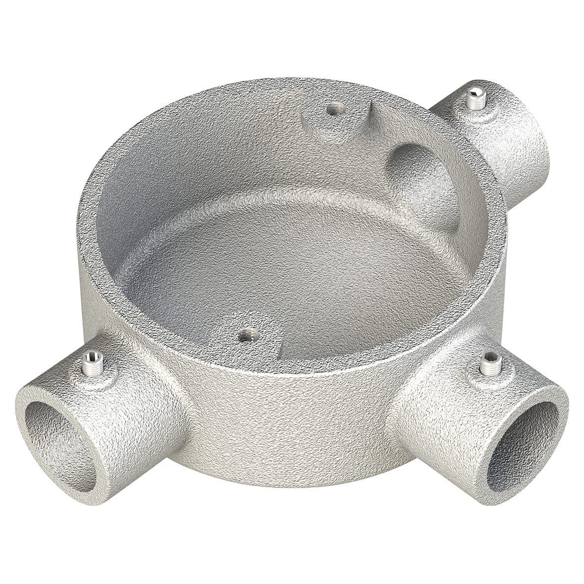 Metpro Conlok Steel Conduit 3 Way T Terminal Box - 20mm - Galvanised 868474