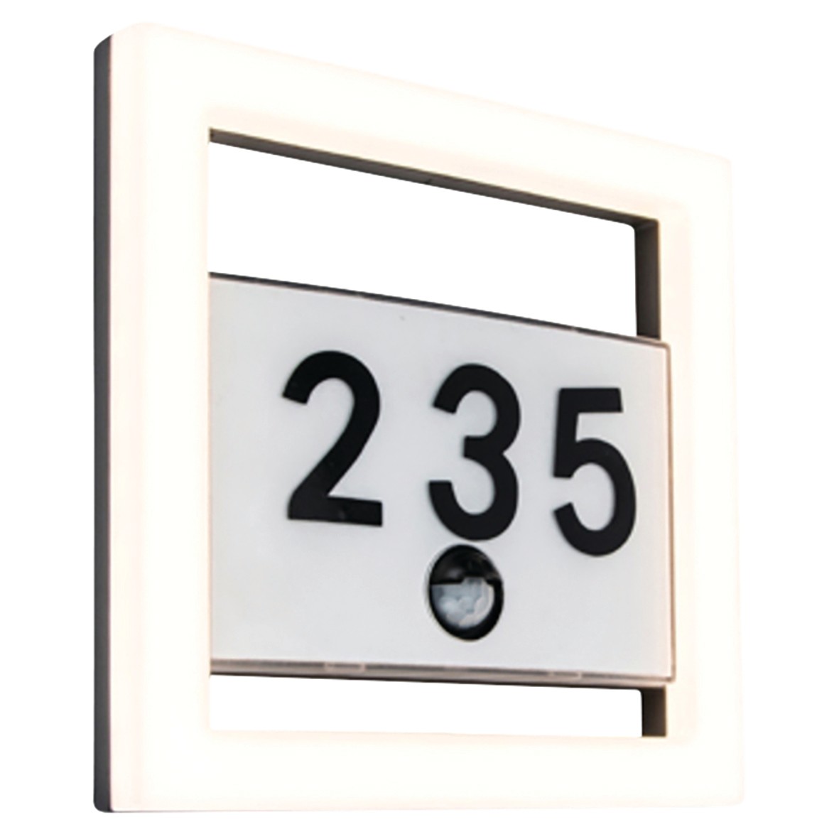 Lutec Alice LED Integrated Wall Light With PIR 800lm IP44 - Dark Grey - 868683