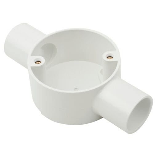 10x MK Conduit Through Box 2 Way 25mm - White 877334