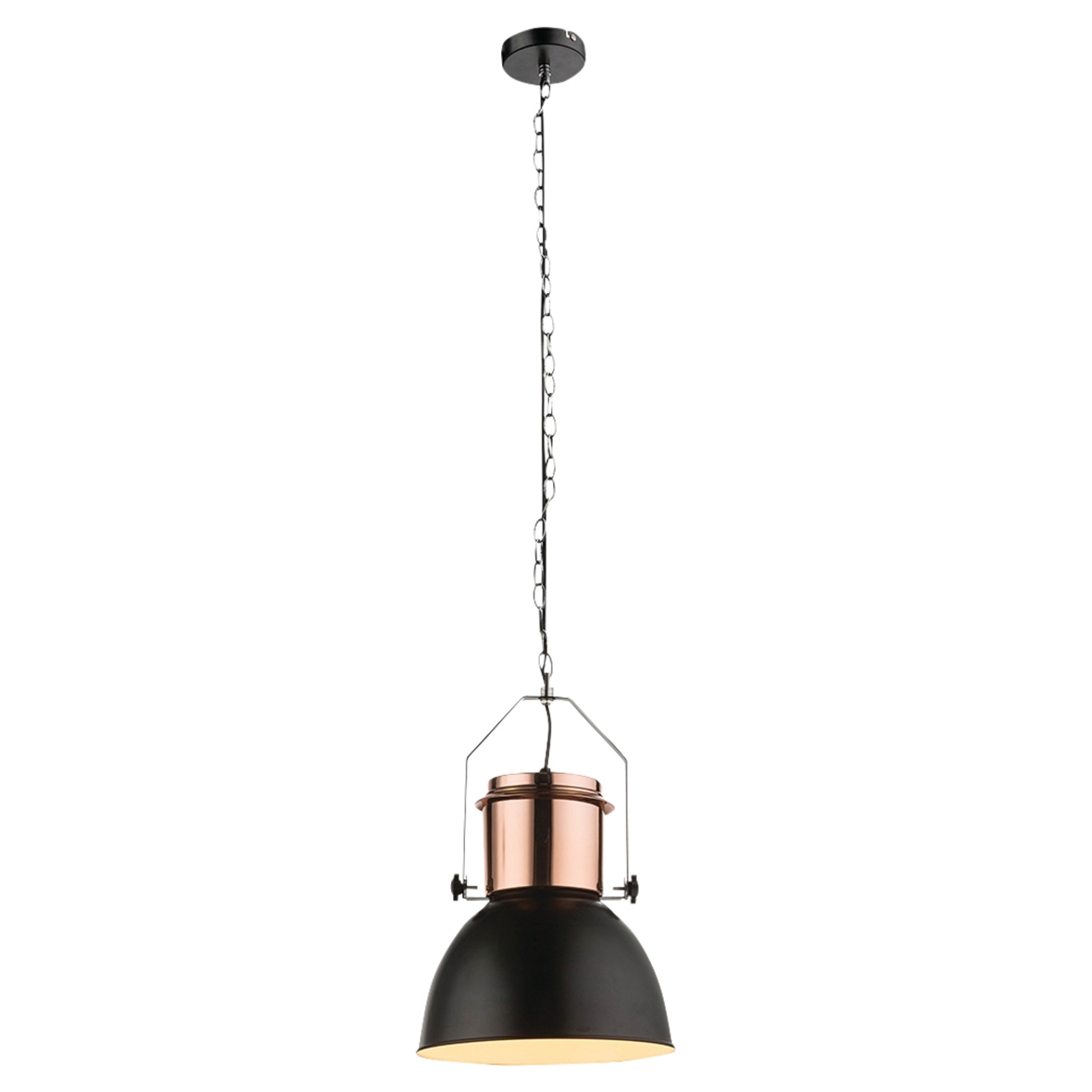 Globo Kutum Ceiling Pendant Light - Black/Copper 878624