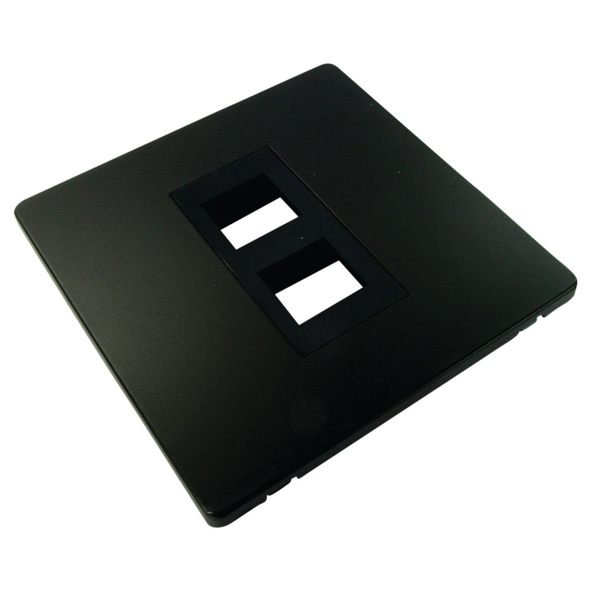 2 Way Screwless Keystone Wall plate Satin Black 882451