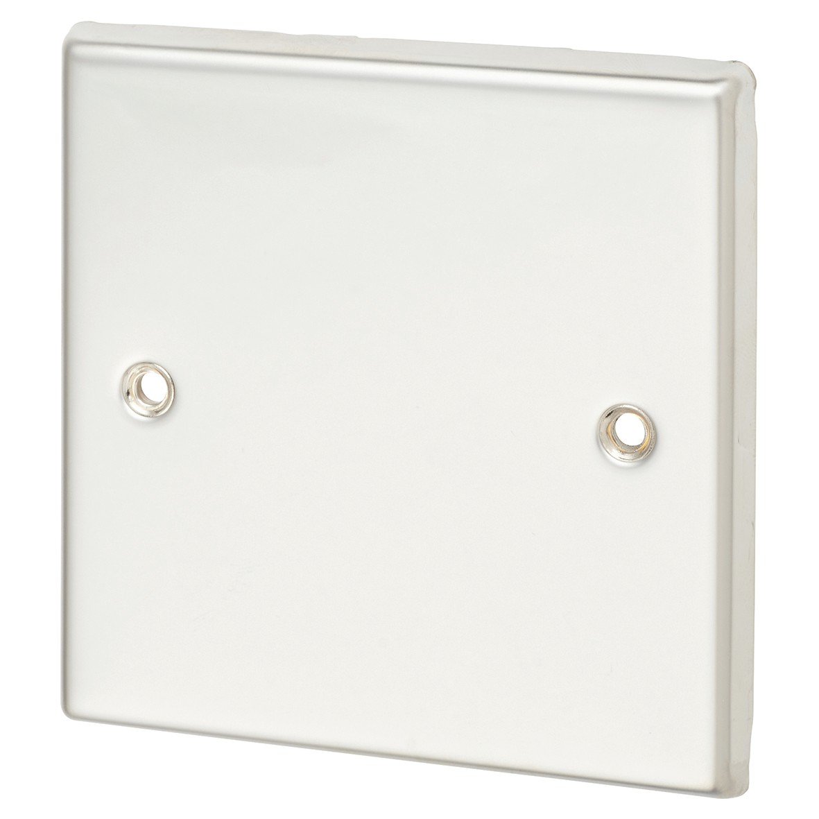 Contactum 1 Gang Blank Plate - Polished Steel 884499