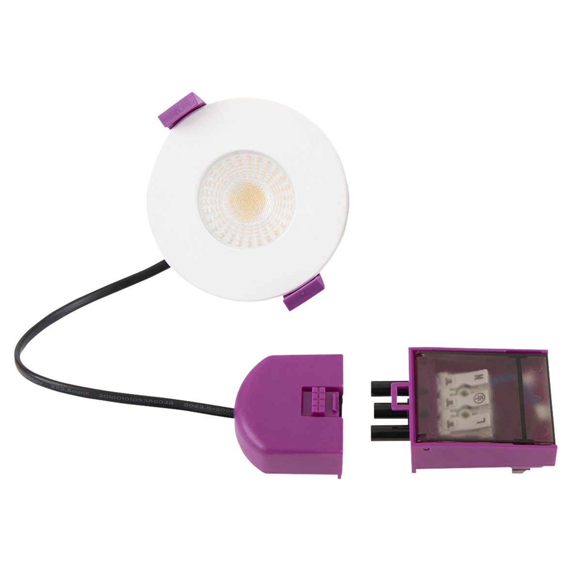 Knightsbridge SpektroLED 5-8W IP65 Fire Rated LED Fixed Downlight - 2700/3000/4000/6000K CCT 884945