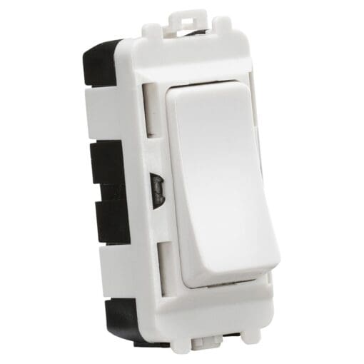 Knightsbridge 20AX 2 Way Single Pole Metal Clad Grid Switch - White 886451