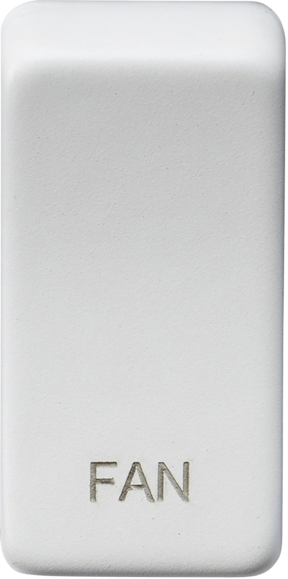 Knightsbridge Printed Grid Switch Rocker - Fan - Matt White 886699