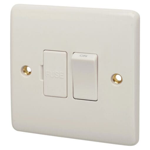 Eurolite Enhance 13A 1 Gang Double Pole Switched Fused Spur - White 888909