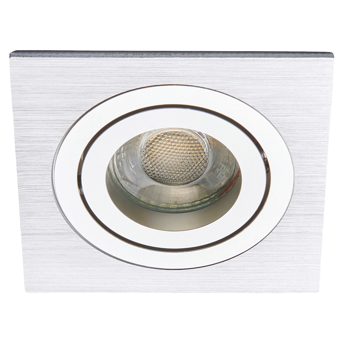 Forum Pasto LED Single Square Adjustable Downlight - Satin Nickel 890015