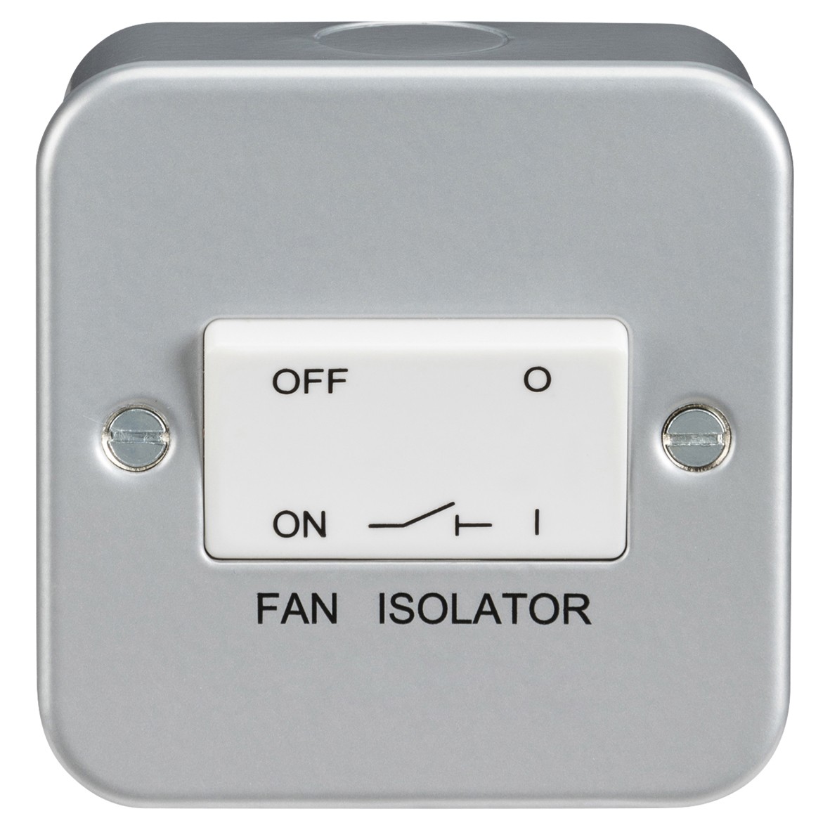Knightsbridge 10AX Metal Clad 1 Gang Triple Pole Fan Isolator Switch - 891396