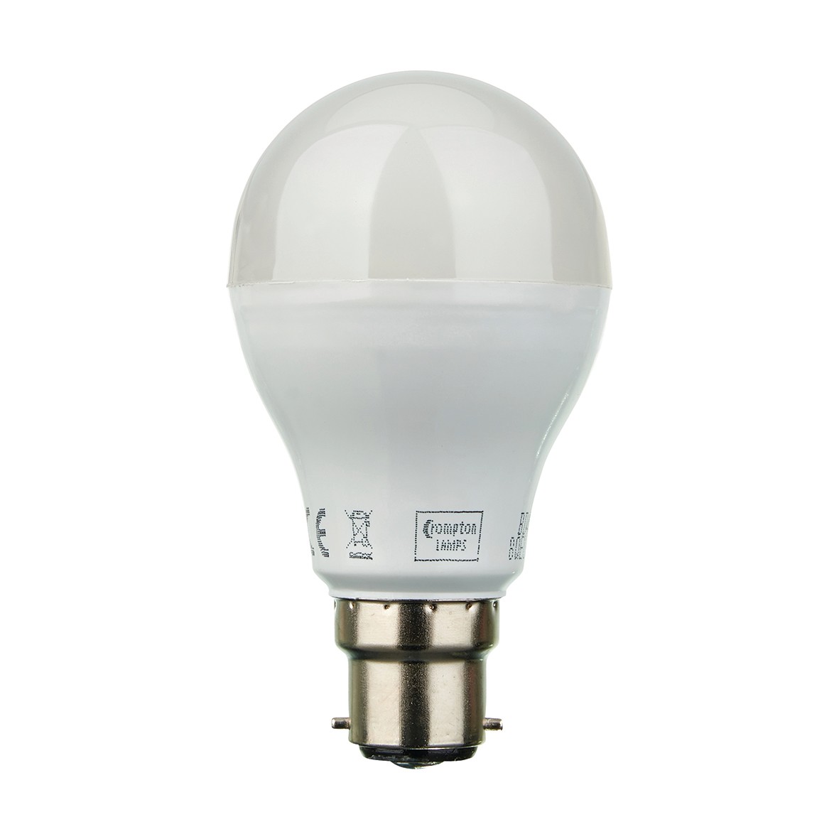 5x Crompton 8.5W BC LED GLS Lamp - Warm White 893182