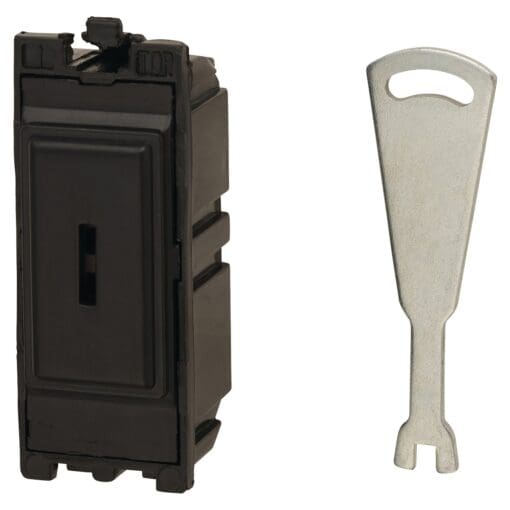 Contactum 20AX 2 Way Single Pole Key Grid Switch - Black 895419