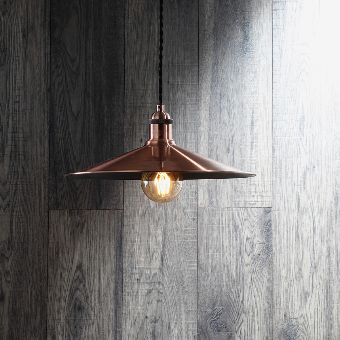 Forum Rigel Large Shallow Diner Shade - Copper 902224