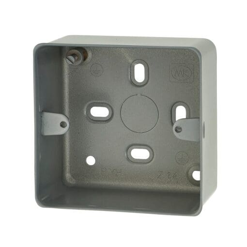 MK 1 Gang Surface Back Box with Knockout - 41mm - Steel 903879