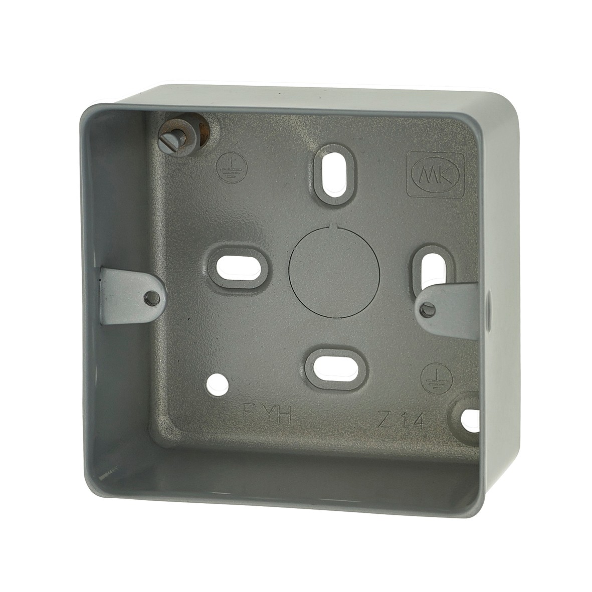 MK 1 Gang Surface Back Box with Knockout - 41mm - Steel 903879