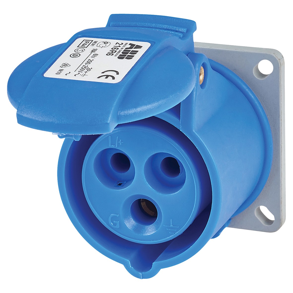 ABB 16A 3 Pin Splashproof Socket Outlet - Blue 904127