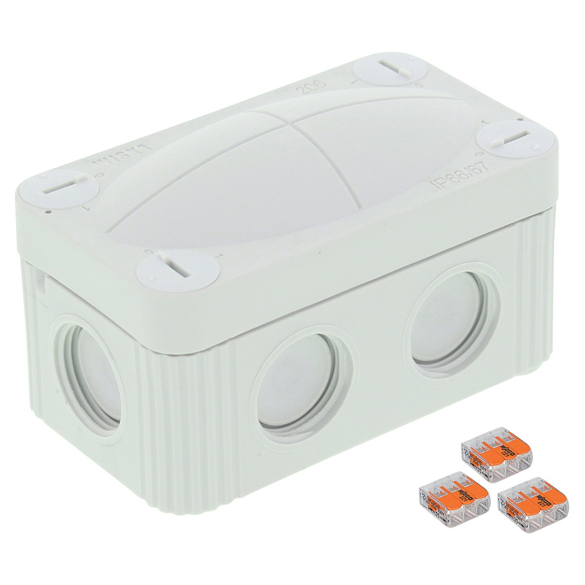 Wiska Combi 206 IP66/IP67 Weatherproof Junction Box with Wago Connector 913895