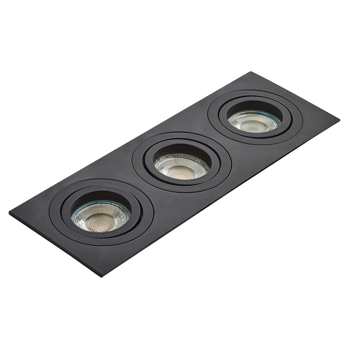 Forum Pasto LED Triple Square Adjustable Downlight - Matt Black 919904