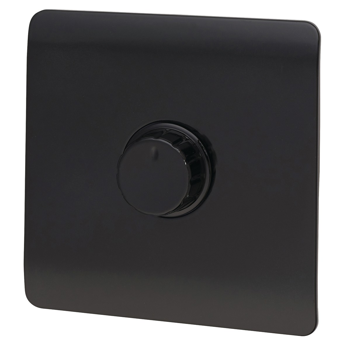 Trendi 1 Gang Dimmer Screwless Light Switch - Black 923462