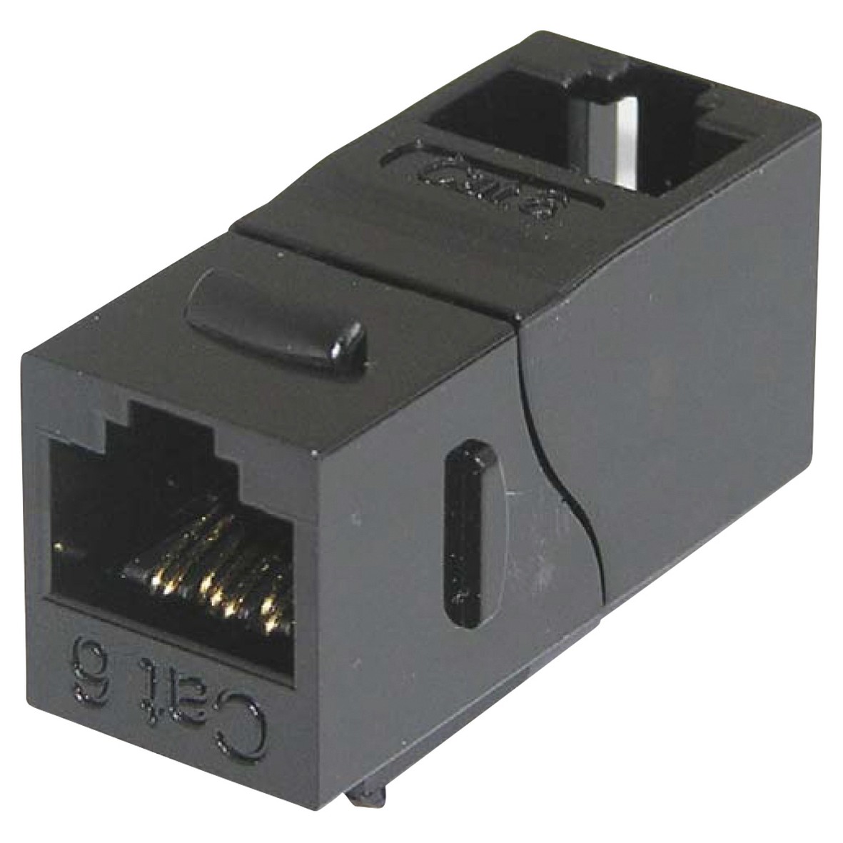 5x CAT6 Keystone insert black angled 927666