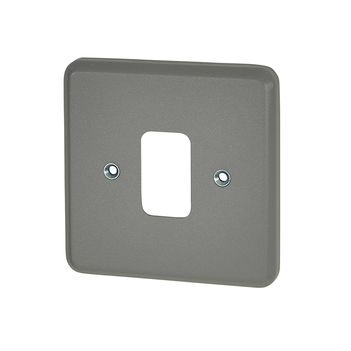 5x MK 1 Gang Metalclad Grid Front Plate - Grey 930458